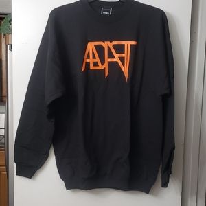 Adapt Clothing Brand Low Go Men's Black & Orange Crewneck Sweatshirt Size XL NWT